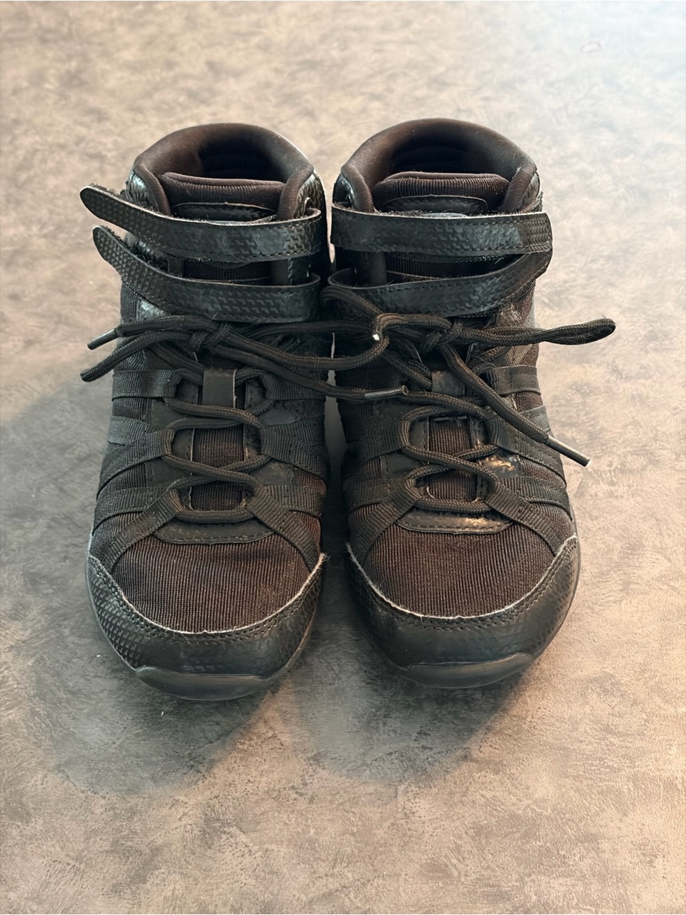 Girls Cheer Shoes High-Top Athletic Sneakers in Black